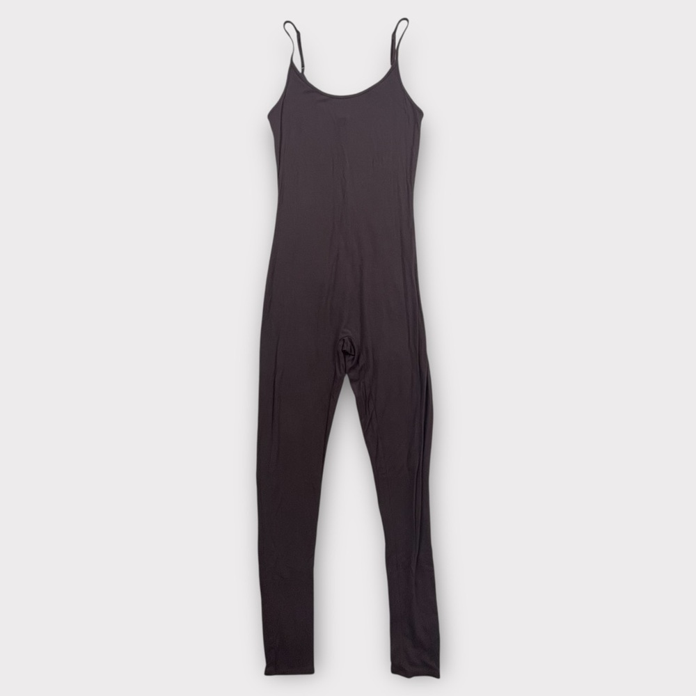 Fashion Nova Brown Adjustable Spaghetti Strap Jumpsuit Size Small